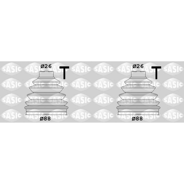 2X Sasic Achsmanschetten Satz Radseitig Passend FüR Audi A1 Seat Cordoba Ibiza T-image