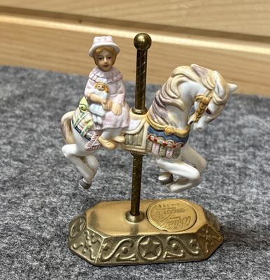 Vintage 1988 Willitts Design Group II Firing 2-4084, Porcelain Carousel Horse
