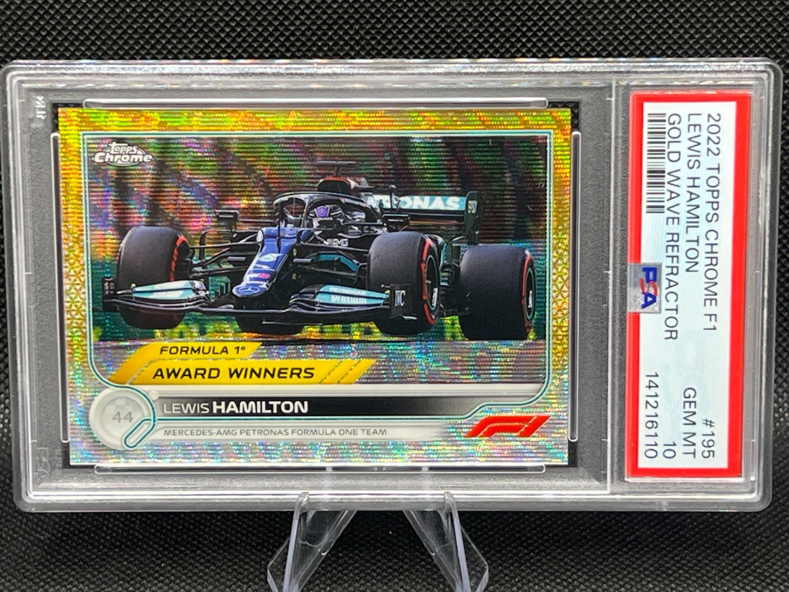 2022 Topps Chrome Formula 1 - Gold #195 Lewis Hamilton 8/50  PSA 10 Pop 2