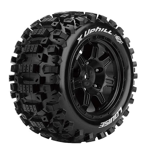 Louise RC X-Uphill X-Maxx (24mm Hex) Wheels & Tyres (Pair)
