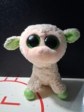 TY Beanie Boo LaLa the Lamb 6" Plush Sparkle Eyes Excellent! 2015 🐑👀