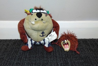 Looney Tunes Tasmanischer Teufel Plüsch Matrose Taz 6,5 Zoll & Koosh Taz Toys Warner Bros