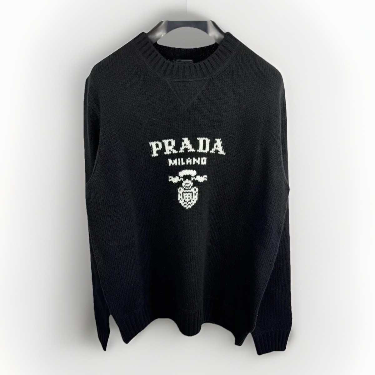 Prada - Logo Knit Crew neck Jumper Size: L | eBay