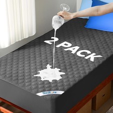 2 Pack Waterproof Mattress Protector Twin XL Size Mattress Pad