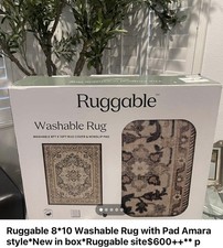 Ruggable 8' x 10' Washable Flatwoven Amara With Non Slip Pad Rug