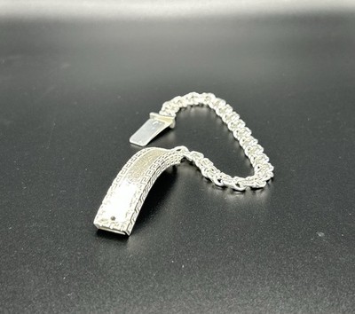 925 Sterlingsilber Chino Gliederarmband massiv 8 Zoll 6,8 mm 23,8 g