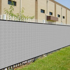 3ft Gray Heavy Duty Privacy Fence Screen Mesh with Grommets for Balcony Garden