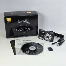 Nikon Coolpix S630 Compact Digital Camera 12.0MP 7x Zoom Charger Box