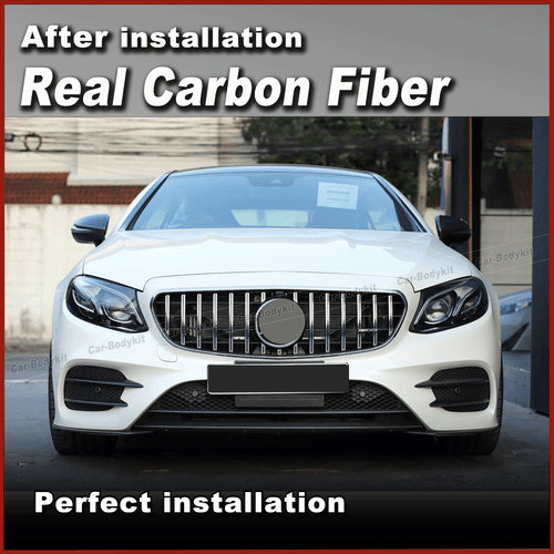 CARBON Front Spoiler Ansatz Schwert Spoilerlippe für Benz C238 E400 E300 Sport - Picture 2 of 11