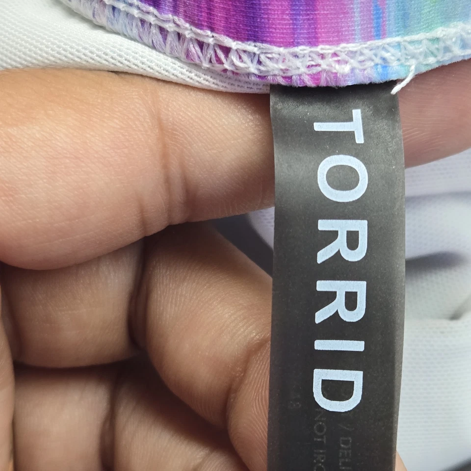 Traje de baño para mujer Torrid 2 falda inalámbrica bloque de color azul parte inferior acanalada LEER Foto 4 de 4