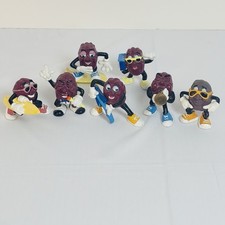 Vintage California Raisins Figures Lot Of 7 Figurines Toys PVC 1980's