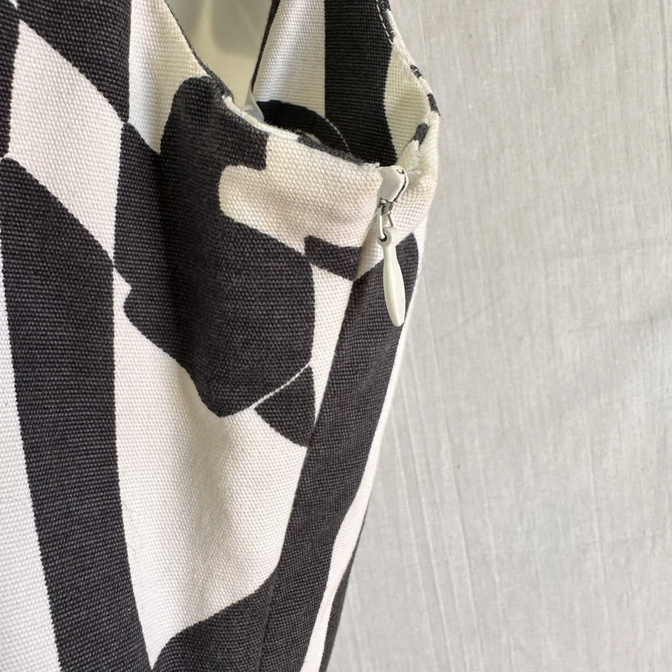 Mini Vestido Para Mujer Rosa Tartán Abstracto Negro Blanco Algodón Sin Mangas Forrado Talla 2 Foto 4 de 4