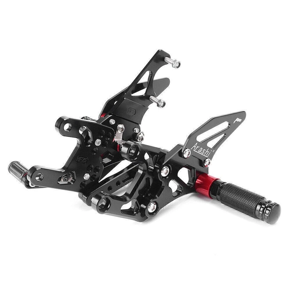 Juego de estriberas traseras reposapiés reposapiés pedales para Honda CBR1000RR 2017-2019 Foto 2 de 4