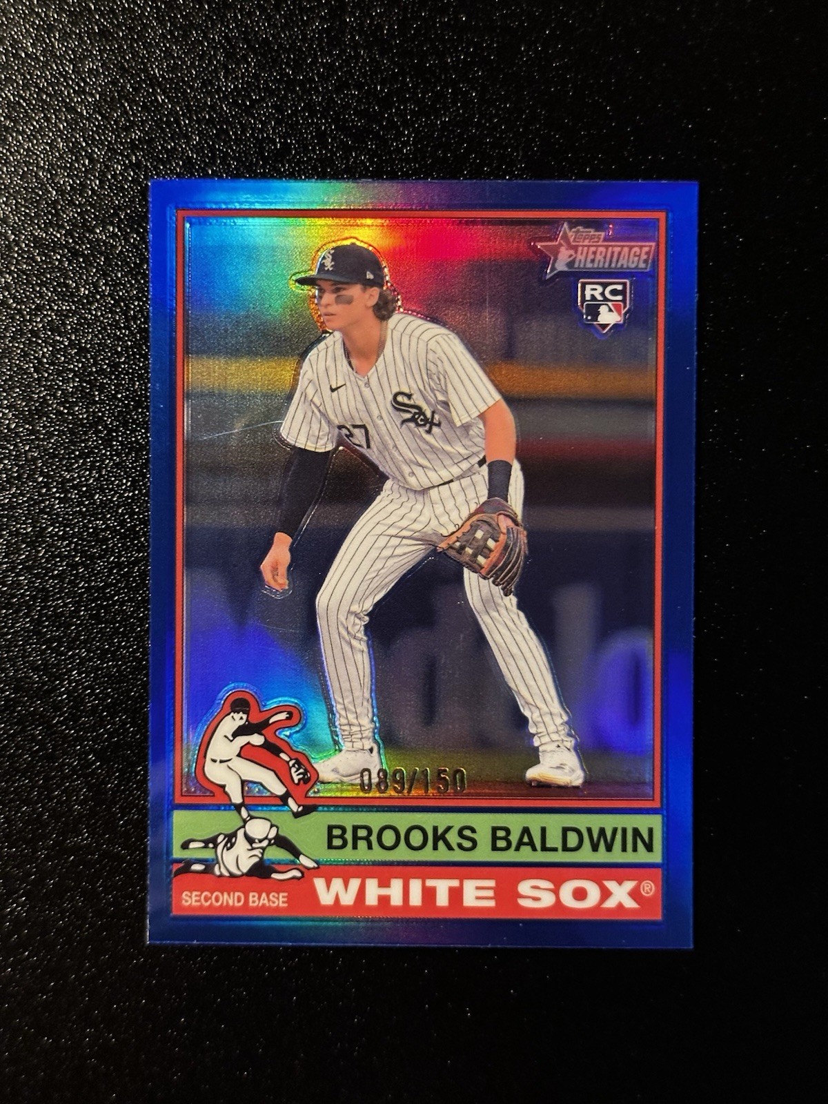 2025 Topps Heritage Blue Chrome Refractor /150 RC SP #234 Brooks Baldwin Chi Sox