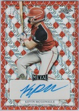 2022 Leaf Metal Perfect Game - Metal Auto Red Mojo Proof Kevin McGonigle 1/1