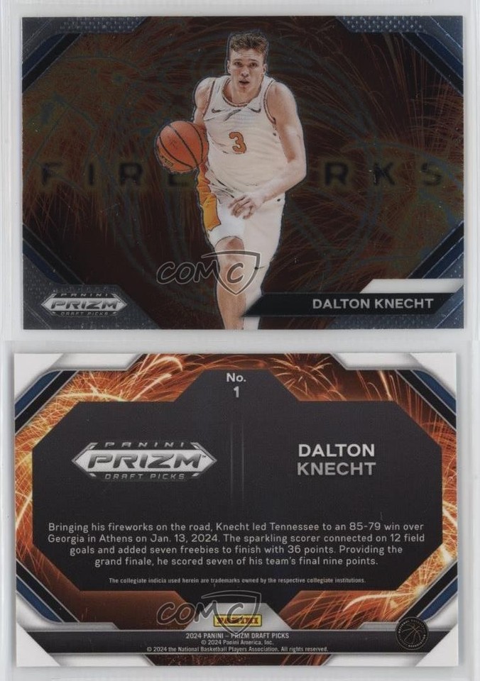 - package assignment2 import public Images High... 2024-25 Panini Prizm Draft Picks Fireworks Dalton Knecht #1 Rookie RC ...
