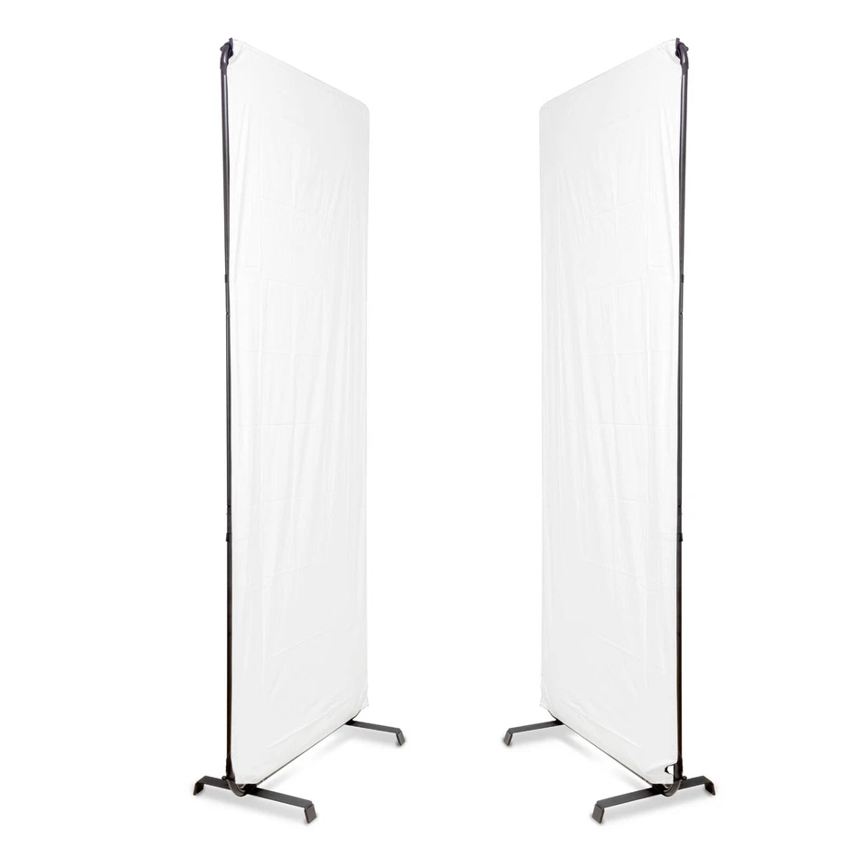 1x2.4m Reversible Black/White V-Flat Frame with Matte/Opaque Fabric - Image 4 of 4