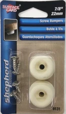 Shepherd 9131 7/8-Inch Screw-On Rubber Door Bumpers, 4-Pack