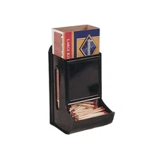 Fulton Black Tin Matchbox, Wall Mount