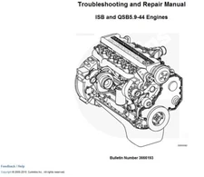 CUMMINS ISB QSB5.9-44 DIESEL ENGINE Service Repair Manual Wiring Diagram CD