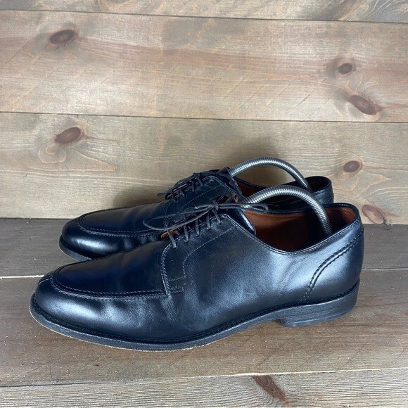 SAOLA scarpe uomo allen edmonds lasalle taglia 10 pelle nera comode vestire oxfords