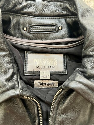 Wilsons Leather M Julian Leather Jacket Large Thinsulate Lined Wilsons Leather M Julian Leather Jacket Large Thinsulate Lined