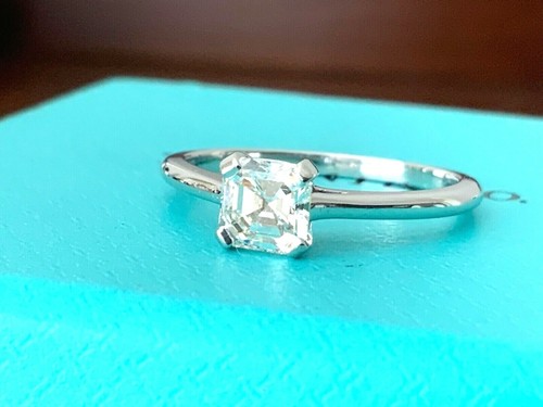Tiffany \u0026 Co Platinum ASSCHER Diamond 