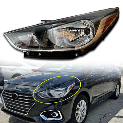 For 2018 2021 Hyundai Accent SE SEL Halogen Headlight
