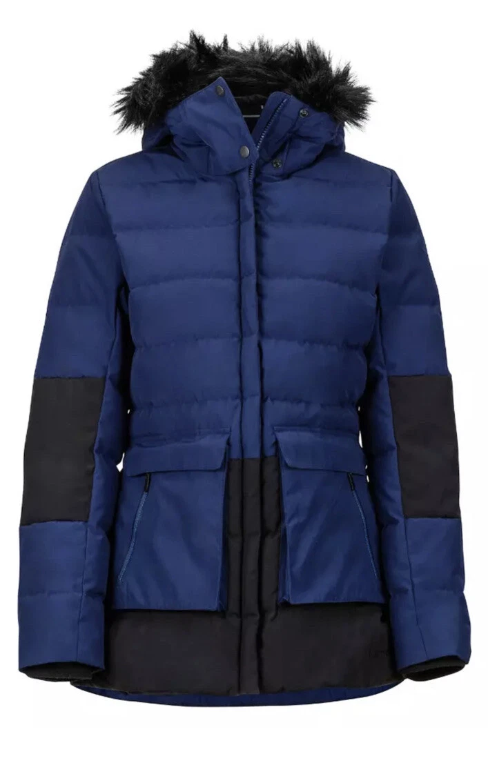 Marmot Lexi Down Jacket Women's Size Medium Navy/Black Size Small | eBay