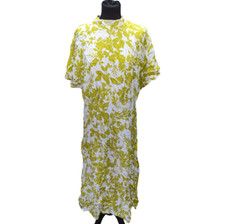 Ann Taylor Ladies White Green Floral Printed Dress Size 10