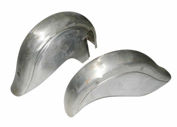 Vintage Indisch Chief Zivile Kolben Vorne & Hinter Raw Schutzblech Fender Set-image