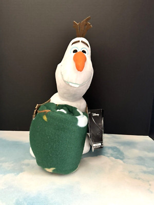 Disney Olaf from Frozen MINNESOTA WILD Character Plush & Throw Blanket Set NWT