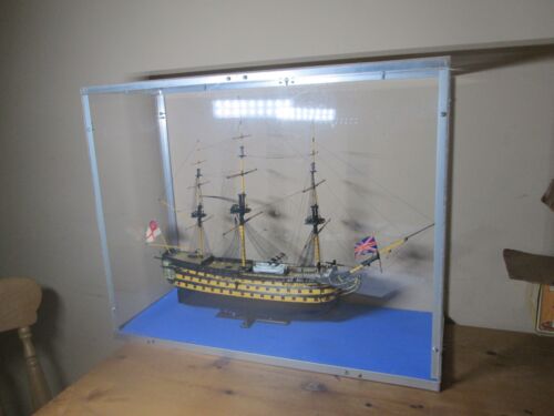 Vintage Airfix Nelsons HMS Victory 1/180 scale Kit built in large perspex case - Picture 1 of 3