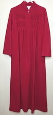 Vintage Kayser women s red full length Zip robe, size M, Warm Velour housecoat