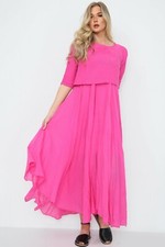 New 2 Piece Set Ladies Italian Lagenlook Lightweight Cami Maxi Dress & Over Top 