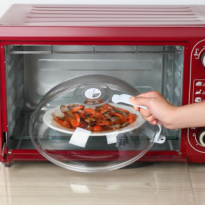 Microwave Splatter Cover for Food 12'',Large Clear Microwave Splash Guard Cook...