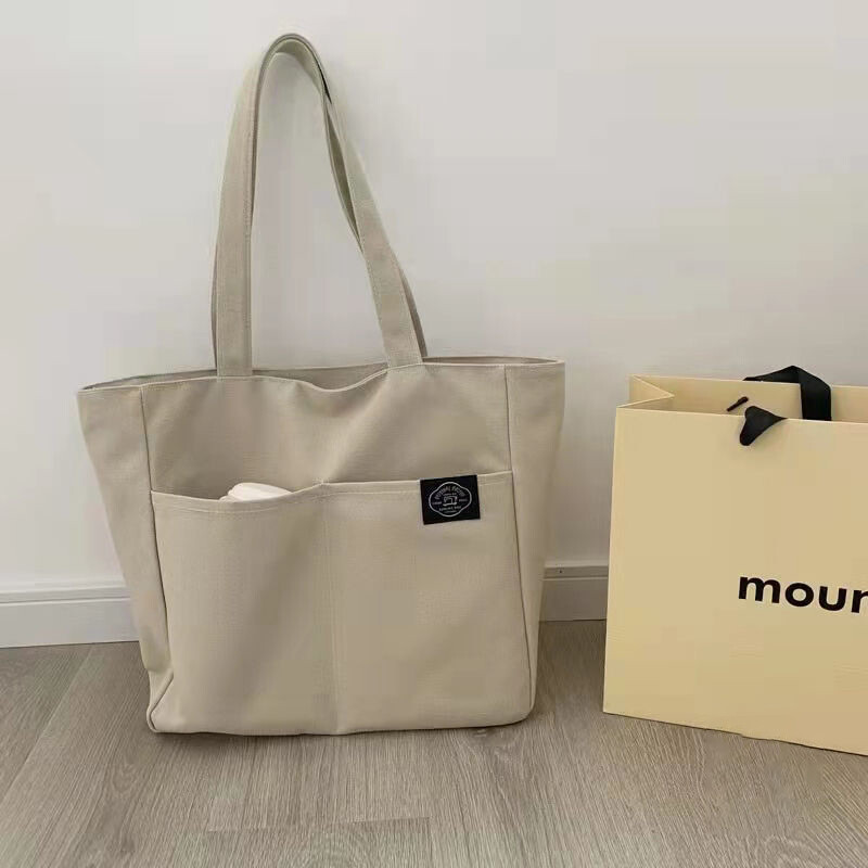 Canvas Tote Bag For Women - Large Casual Shoulder Bag For Shopping, Work & Travel