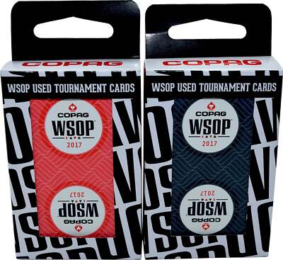 2017 Set of 2 Authentic Decks Dealt at WSOP Used Copag Plastic Playing Cards