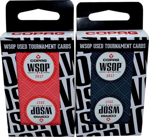 2017 Set of 2 Authentic Decks Dealt at WSOP Used Copag Plastic Playing Cards