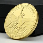 US Statue of Liberty Golden Commemorative Coin Art Ornaments Challenge Medal