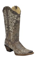 Corral Ladies Brown Crater Bone Embroidery Western Boot Corral Ladies Brown Crater Bone Embroidery Western Boot