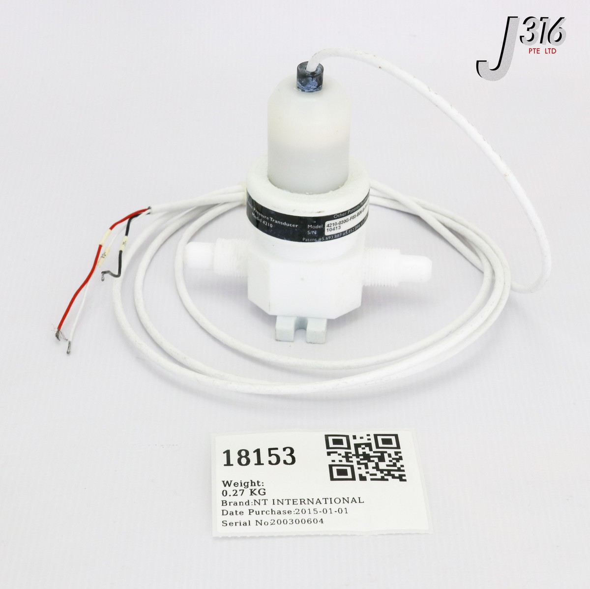 専用100 18153 NT INTERNATIONAL ELECTRONIC PRESSURE TRANSDUCER 4210-030G