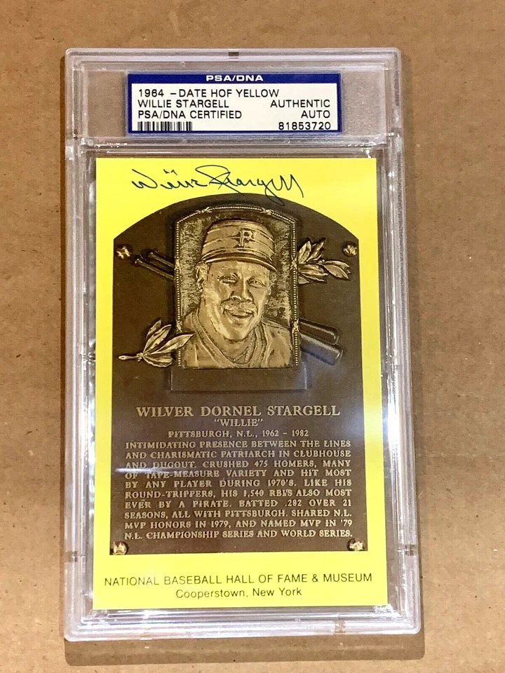 Willie Stargell Signed Gold HOF Plaque Slabbed PSA/DNA - Image 3 of 3