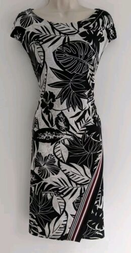 💜 ROMAN SIZE 16 Beautiful Ladies Patterned Bodycon Dress Ref 25 - Picture 1 of 8