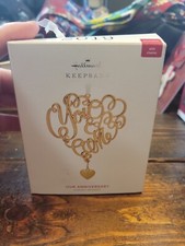 Hallmark 2019 Our Anniversary Ornament with 6 Heart Shaped Charms V4