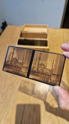 Plaques Verre Stereoscopique 6x13 Coffret "A Travers Le Monde" - Photo 1/4