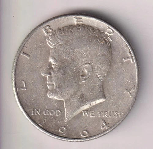 1964 P KENNEDY HALF DOLLAR $.50 COIN 90% SILVER UNITED STATES PHILADELPHIA USA