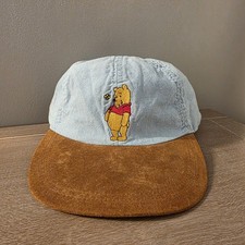 Vintage Winnie the Pooh Baseball Hat/Cap Nubuck Brim Denim VTG One Size