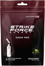 (Free Duty Tax) Strike Force Energy Drink Mix - Black Cherry Flavor - Natura