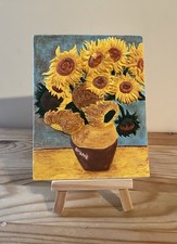 Quadretto 3D fatto a mano – Girasoli ispirati a Van Gogh 🌻